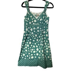Boden Women Size 6 Green White Pebble Weekend Polka Dot Sleeveless Sundress